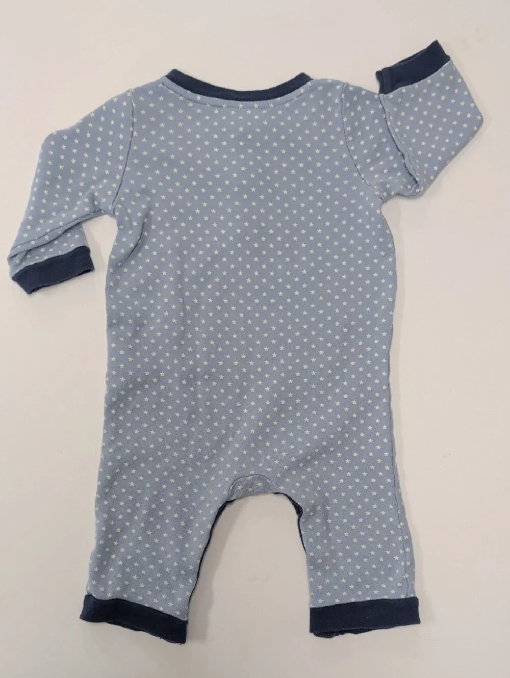 GAP Light Blue Star-Print One-Piece with Navy Trim